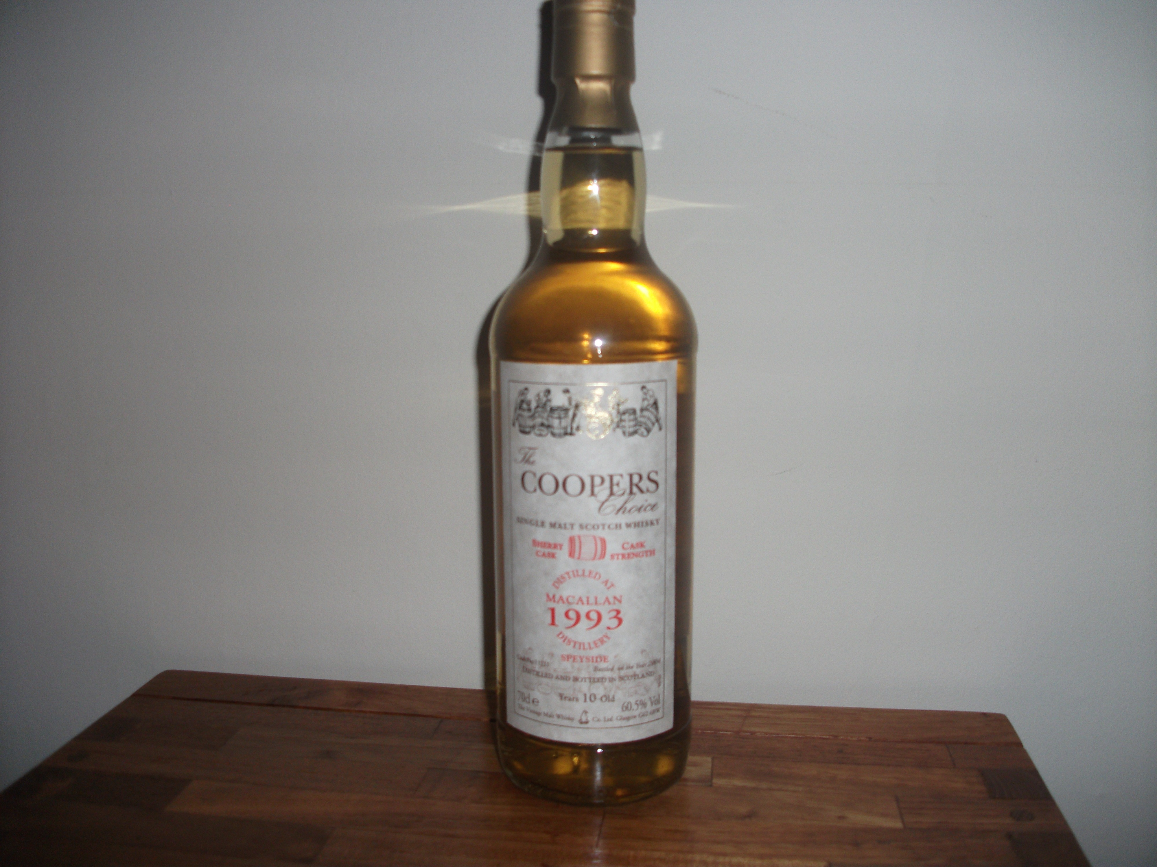 Macallan 1993 10 Year Old Sherry Cask "Coopers Choice " Single Malt