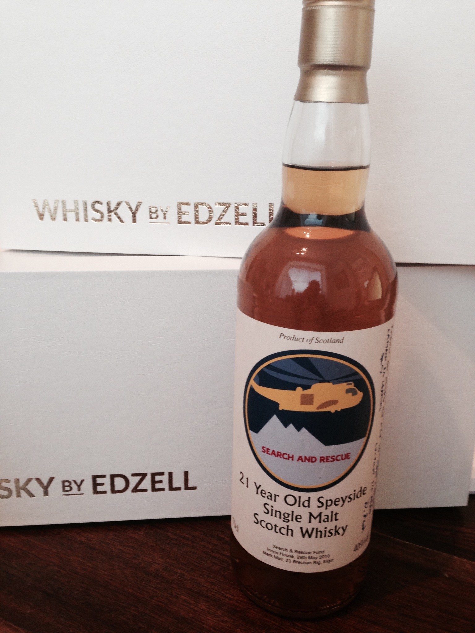21 year old Speyside single malt (Search & Rescue) signed